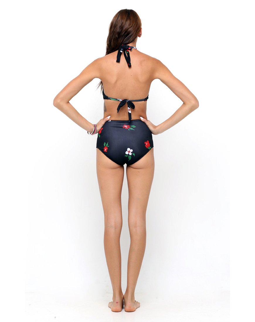 Image of Marshmallow Bikini Top in Pansie Flower