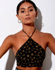Image of Maudy Crop Top in Mini Astro Black