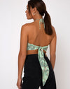 Image of Maudy Crop Top in Chinese Dragon Neo Mint