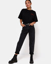 Image of Maxi Tee in Charcoal If It Comes Let It