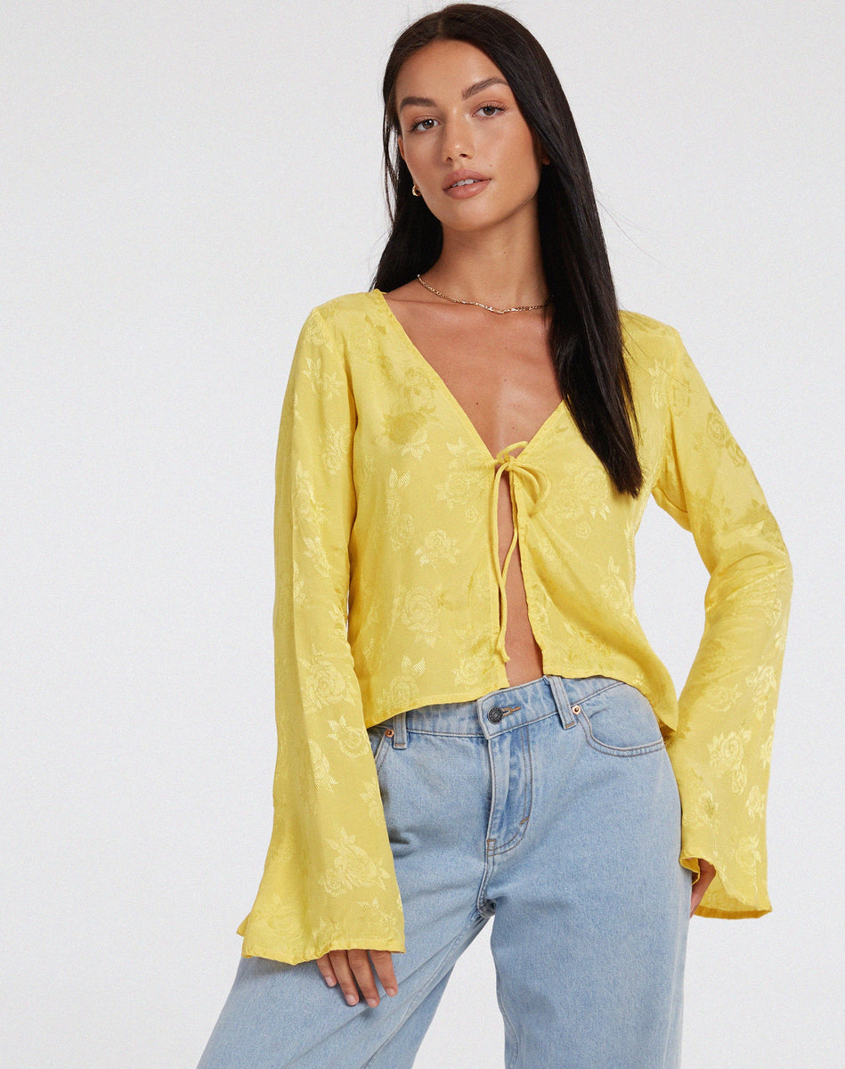 yellow tie up top
