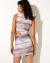 Image of Michel Bodycon Dress in Abstract Animal Mesh