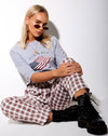 Image of Misca Trouser in Checkmate Brown