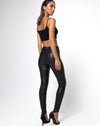 Image of Mish Cutout Crop Top in Black Clasp Gold