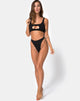 Image of Mozu Bikini Bottom in Rib Black