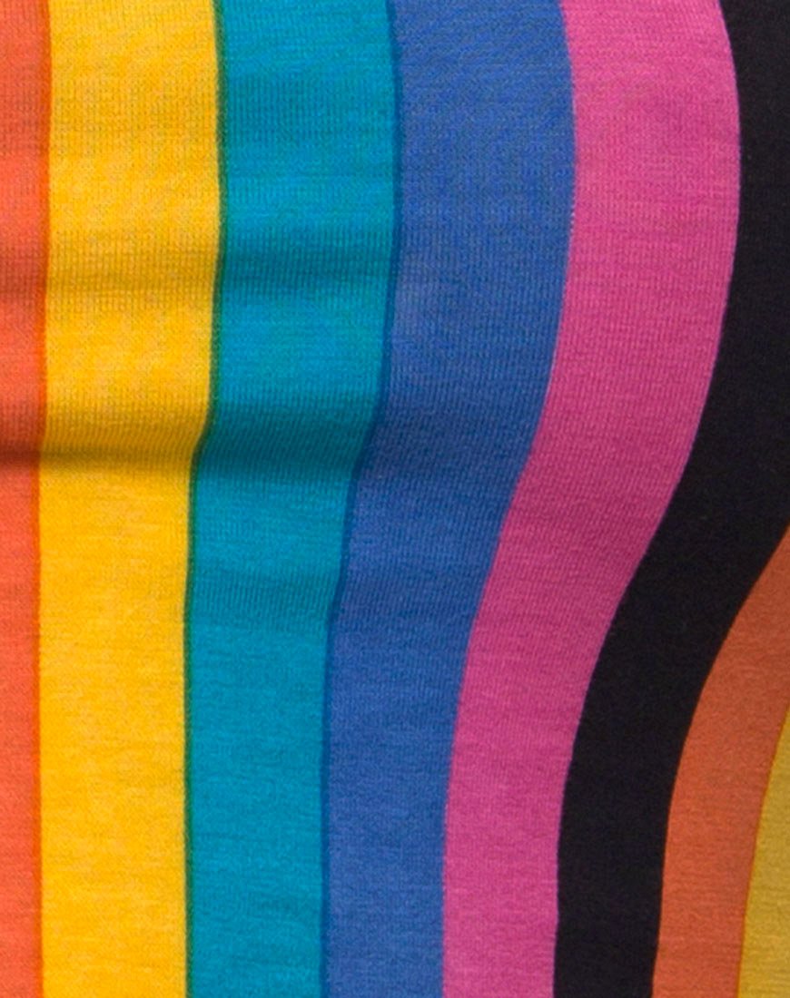 Image of Mucell Crop Top in New Vertical Mixed Stripe