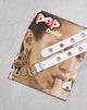 Image of Single Eyelet Grommet Belt in PU Leather White