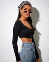 Image of Bandana in Mini Daisy Black