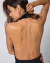 Image of Myla Bodice in Glitter Net Animal Black