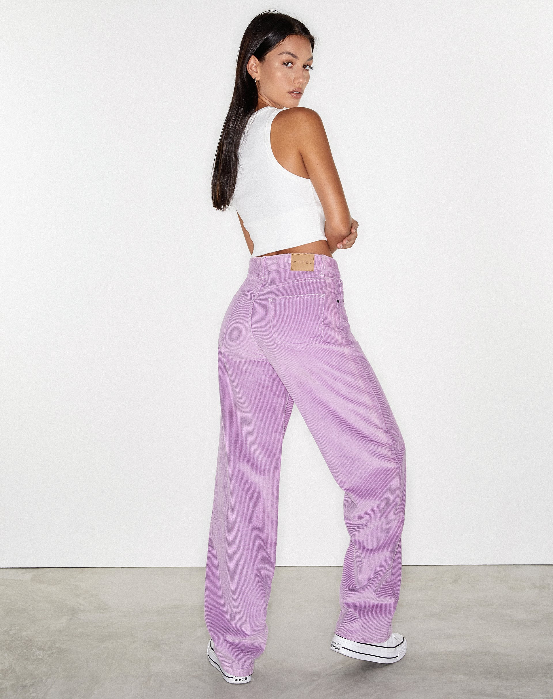 Image of Parallel Trouser in Cord Lilac