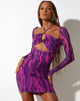 image of Naisa Mini Dress in Tropical Rave Pink