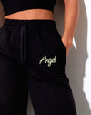 Image of Nattan Jogger in Black Angel Embro in Neon Green