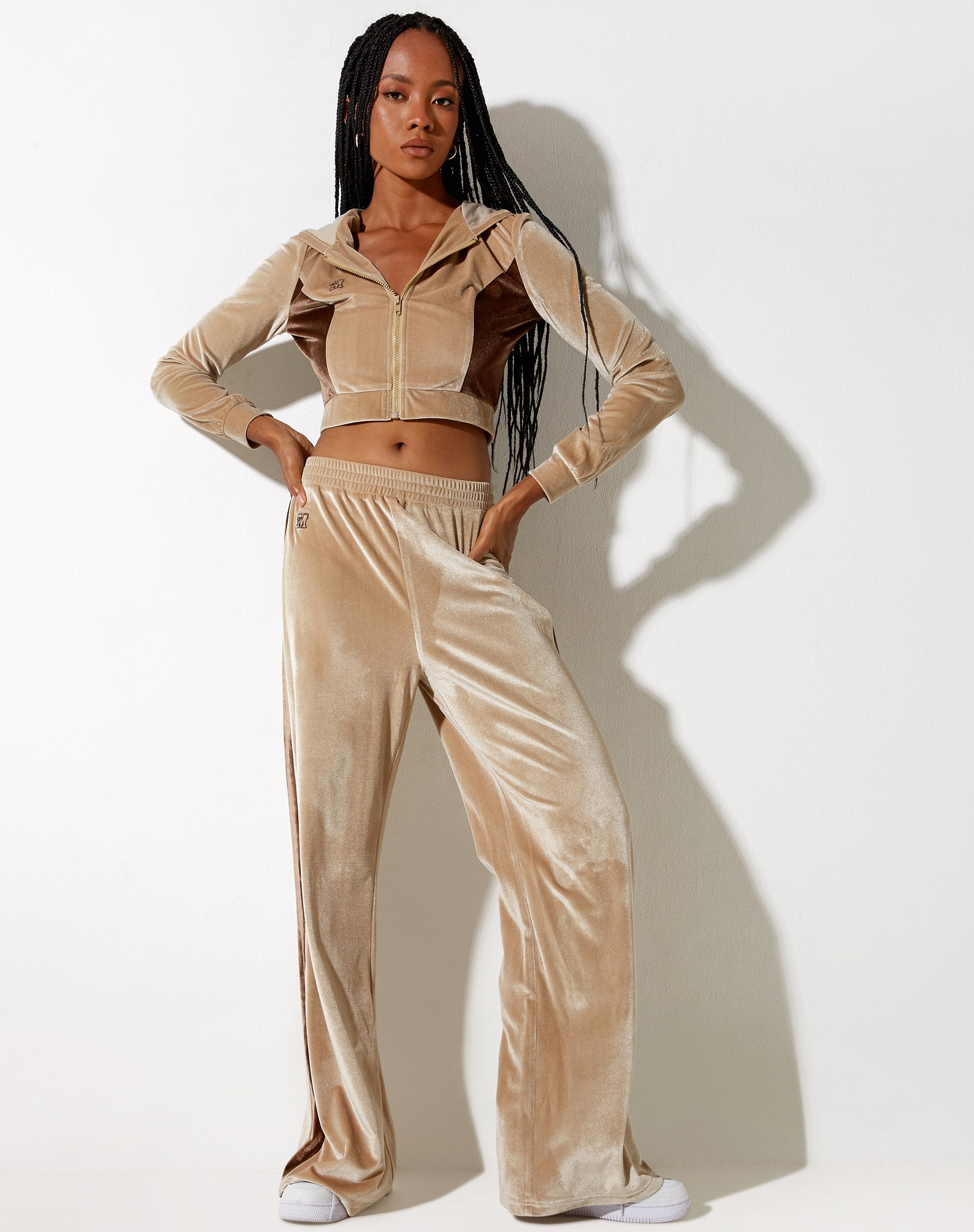 Image of Natuna Top in Velour Champagne