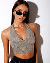 Image of Naya Crop Top in Mini Croc Tan