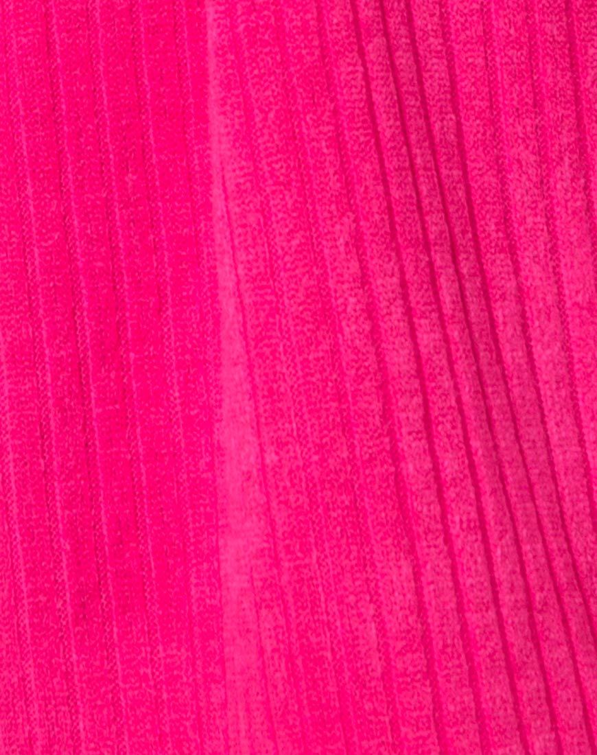 Image of Neve Oversized Jumper in Rib Knit Pink