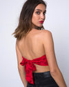Image of Nolia Tube Top in Tonal Floral Red