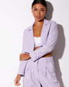 Image of Noly Cropped Blazer in Violet