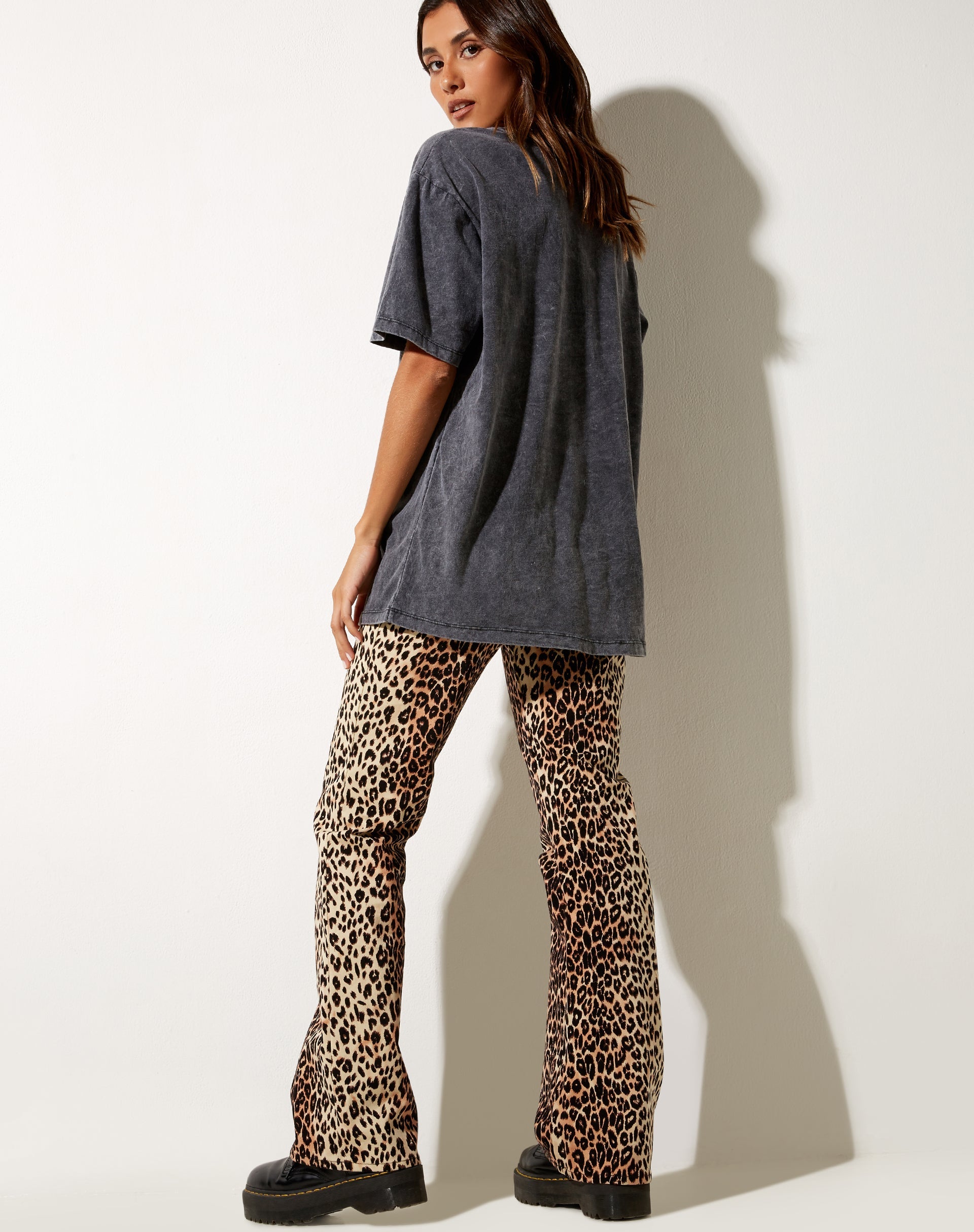 Image of Oversize Basic Tee in Black Wash Motorcycles