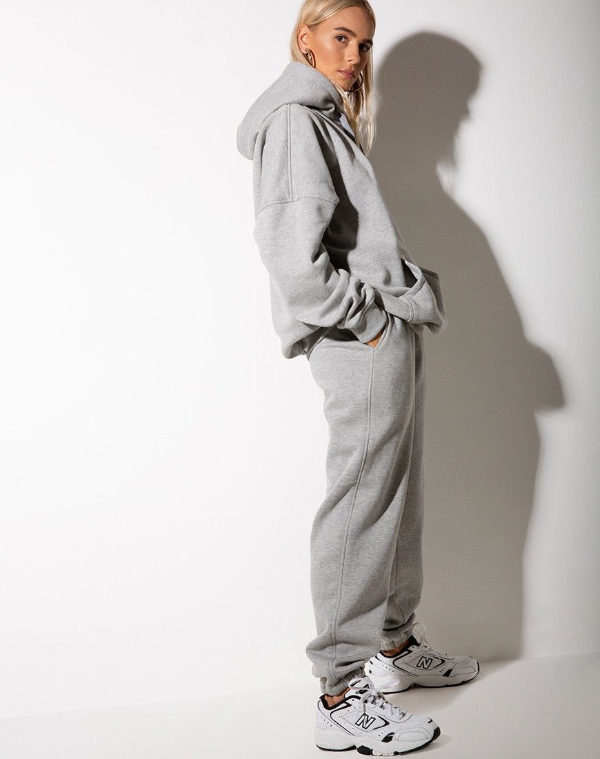 Image of Basta Jogger in Grey Marl with Motel Barcode Embro