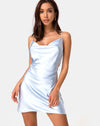 Image of Paiva Dress in Satin Powder Blue