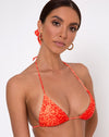 Image of Pami Bikini Top in Sand Leopard Orange