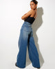 Image of Flare Parallel Jeans in Mid Wash