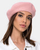 Image of Wool Beret Hat in Baby Pink