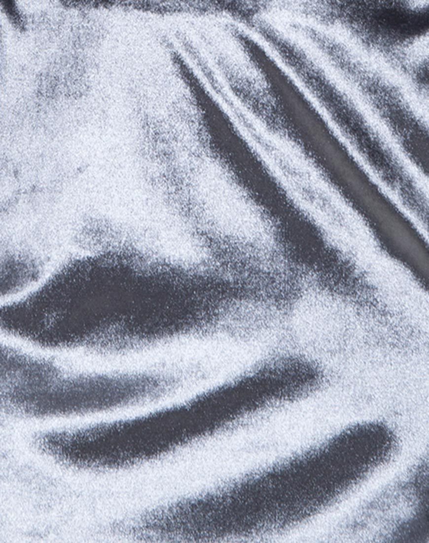 Image of Pelmet Mini Skirt in Velvet Silver