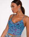 Image of Penika Cami Top in Mesh Butterfly Azure