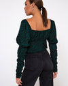 Image of Piery Top in 90s Zebra Forest Green