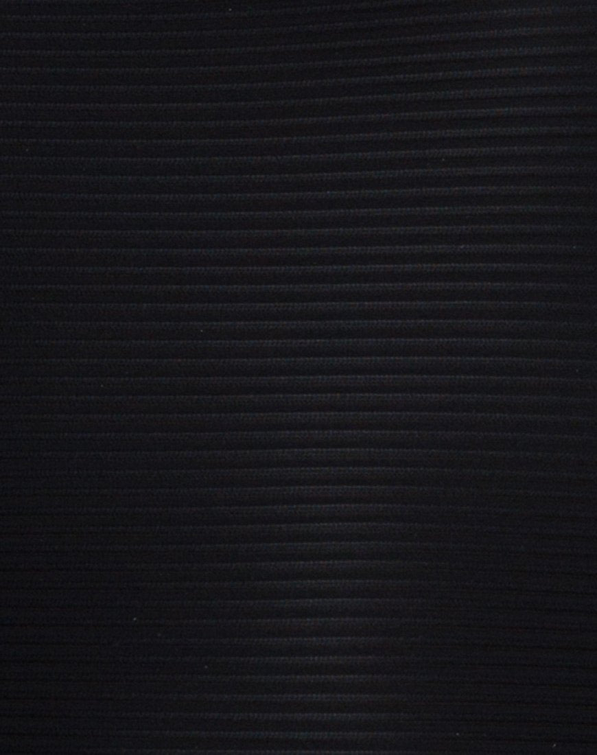 Image of Pilcher Bandage Dress in Rib Black
