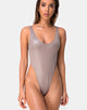 Image of Polaris Backless Swimsuit in Coco