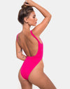 Image of Pollie Swimsuit in 80s Crinkle Pink Highlighter