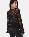 Image of Porque Top in Lace Black