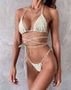 Image of Parmia Triangle Bikini Top in Croc Green