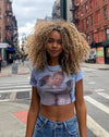 Image of Tiney Crop Top Tee in Cherub Kiss Blue