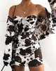 Image of Lanti Bodice in Cow Hide Brown and White