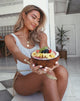Image of Goddess Swimsuit in Crinkle Rib White