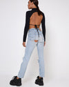 Image of Quelia Crop Top in Black with Saint Embro