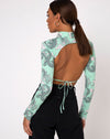 Image of Quelia Crop Top in Chinese Dragon Neo Mint