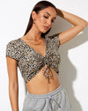 Image of Raeto Crop Top in Spring Fling Floral Black