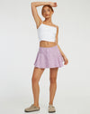 Image of Rara Mini Skirt in Ditsy Rose Lilac