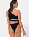 Image of Rawlins Bikini Bottom in Crinkle Rib Black