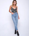 Image of Reany Bodice in Polka Daisy Black