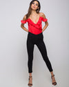 Image of Reilly Cold Shoulder Bodice in Red