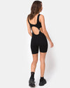 Image of Requi Unitard in Black with Silver Buckles