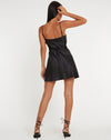 image of Parvani Slip Dress in Satin Black