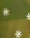 Moss Green Custard Daisy Embro