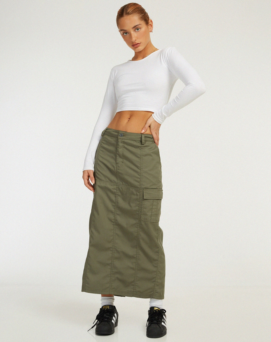 Long khaki shop skirts 90s