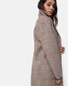 Image of Duster Longline Coat in Glenn Check Natural